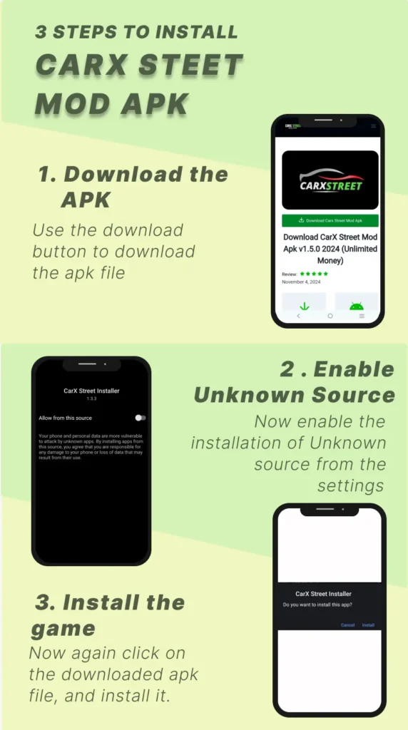 How to dowmload carx street mod APK